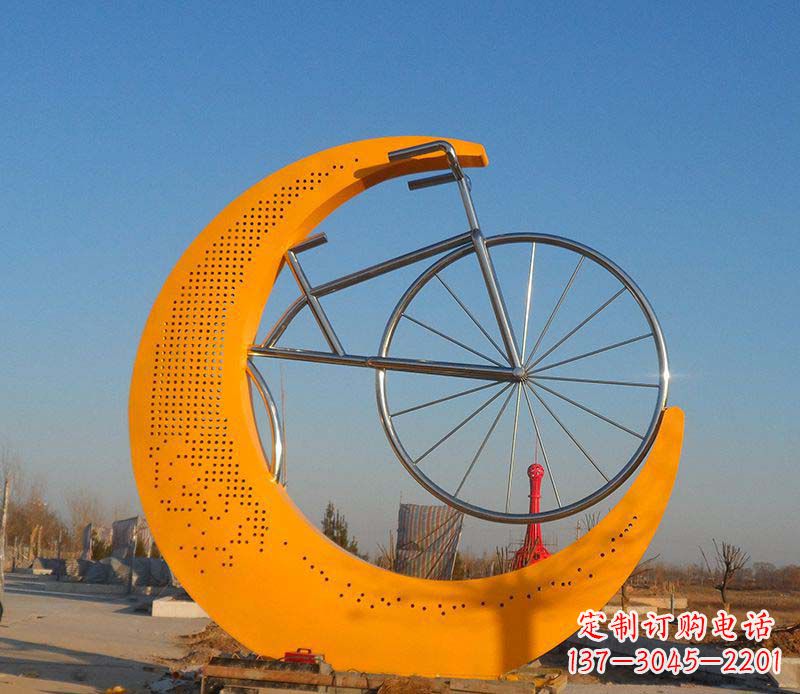 鹤壁不锈钢自行车雕塑一次性看到的艺术经典