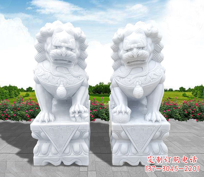 鹤壁狮子雕塑招财福运的象征