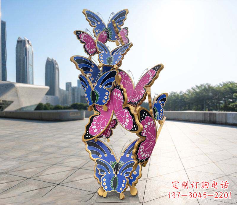 鹤壁不锈钢蝴蝶雕塑美丽的艺术诠释