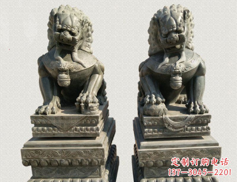 鹤壁狮子雕塑象征王者风范