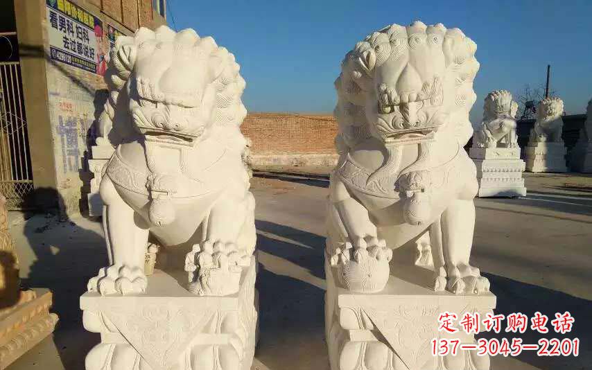 鹤壁狮子雕塑象征力量与智慧