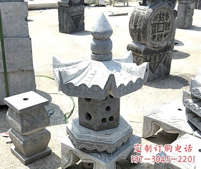 鹤壁美丽的草坪大理石雕塑石灯