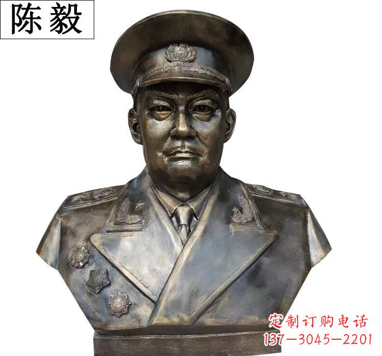 鹤壁陈毅胸像铜雕