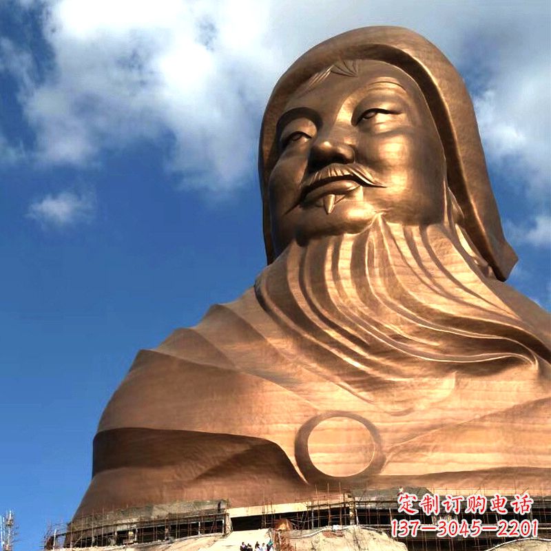 鹤壁成吉思汗的传奇——大型头像雕塑