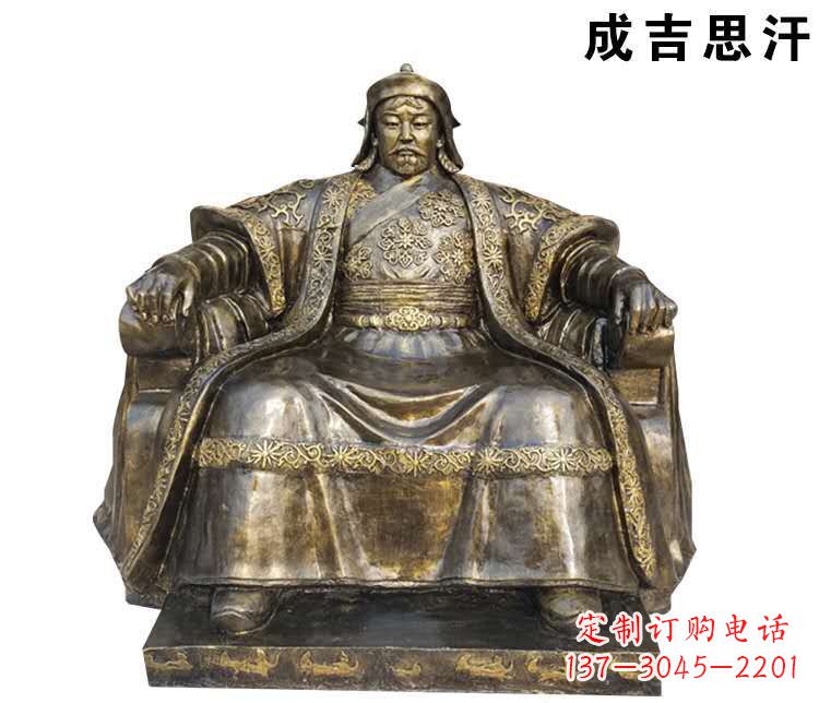 鹤壁成吉思汗英雄的雕像