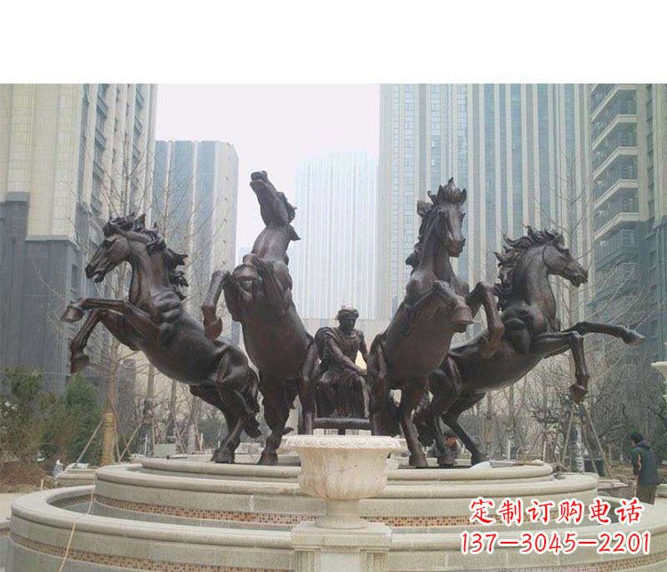 鹤壁城市阿波罗战马铜雕