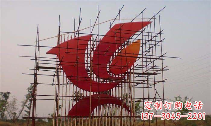 鹤壁城市和平鸽雕塑传递和平信息