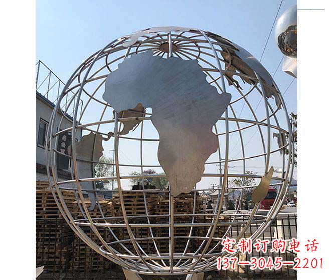 鹤壁以城市为灵感的不锈钢地球仪雕塑
