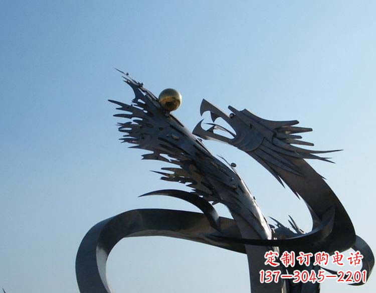 鹤壁不锈钢龙雕塑精细的手工艺品