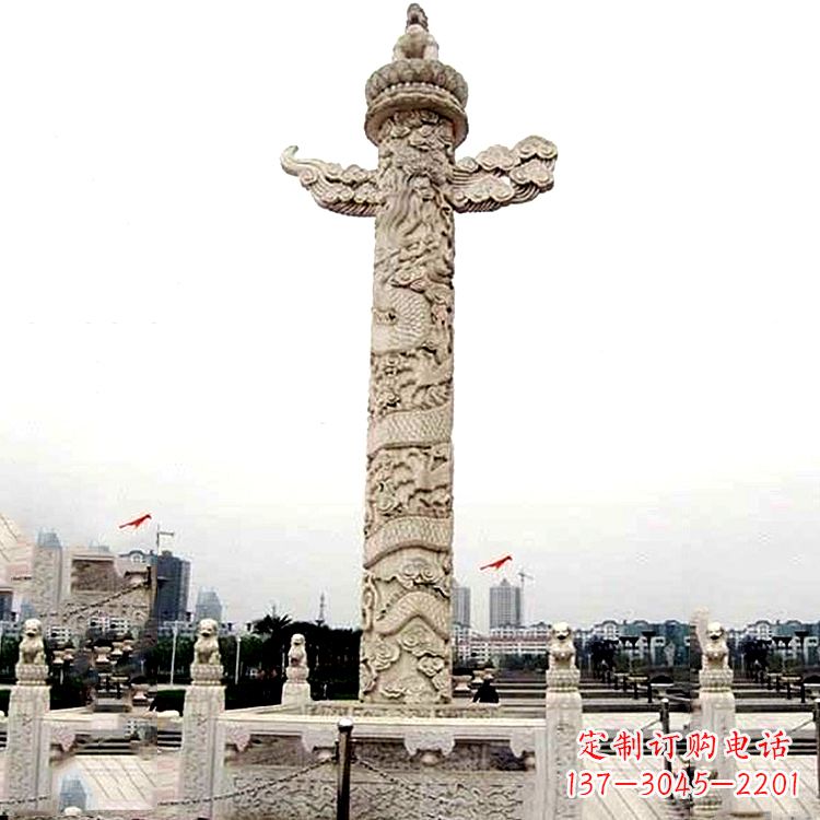 鹤壁雕刻“华表”,见证城市文化