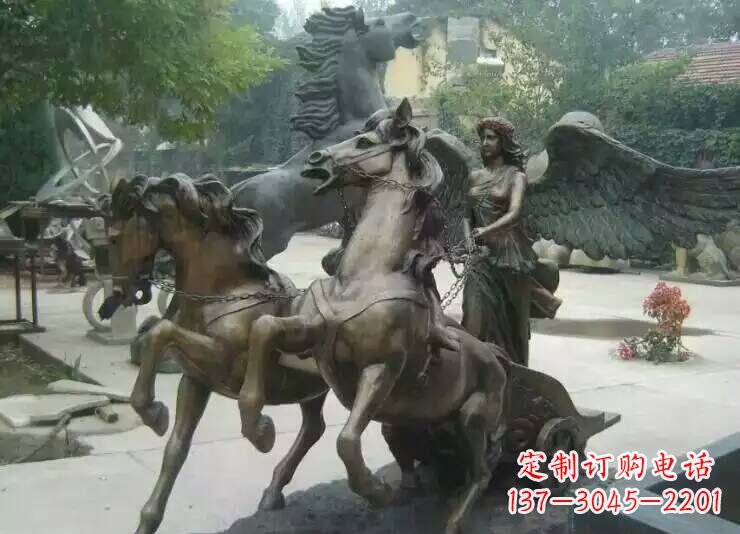 鹤壁马雕塑城市广场的一道美丽风景线