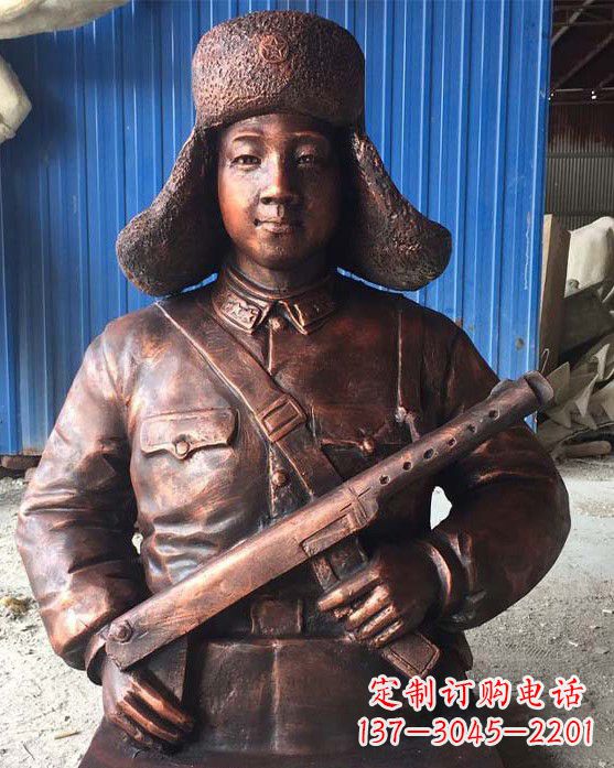 鹤壁持枪的雷锋半身像