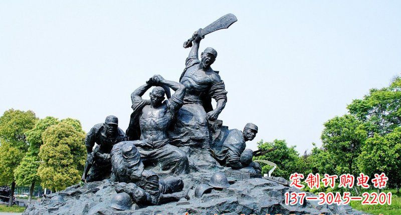 鹤壁红军雕塑传承冲锋精神