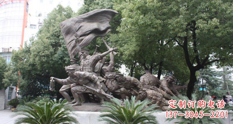 鹤壁革命战士的英勇雕塑