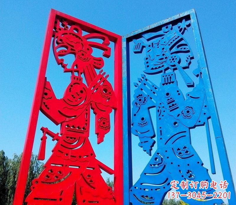 鹤壁精美的皮影戏雕塑