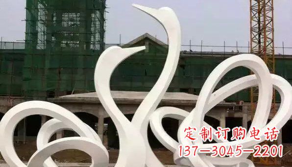 鹤壁不锈钢天鹅雕塑给人以美丽的感受