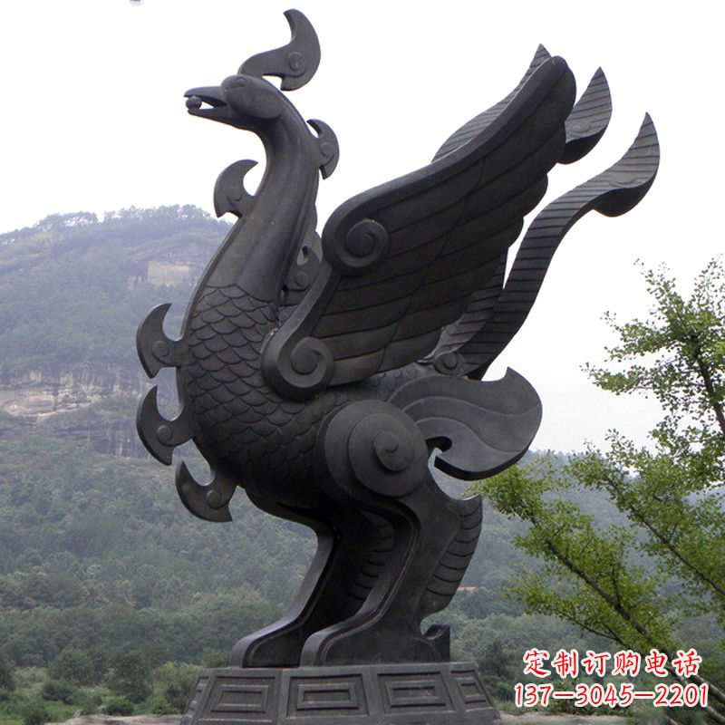 鹤壁凤凰铜雕传承古神兽之美