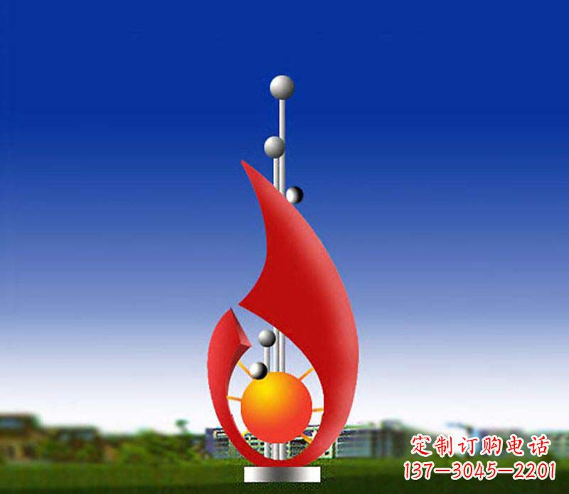 鹤壁色彩斑斓的水滴雕塑