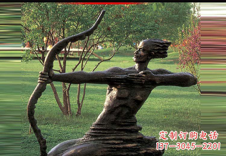 鹤壁抽象后羿射日铜雕