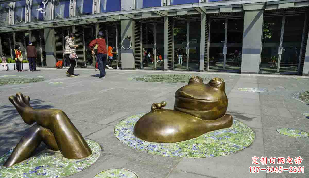 鹤壁抽象卡通青蛙铜雕