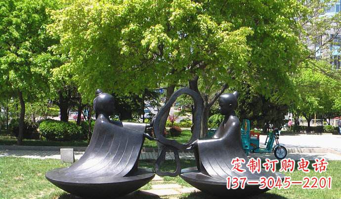 鹤壁以孔融为灵感的校园铜雕