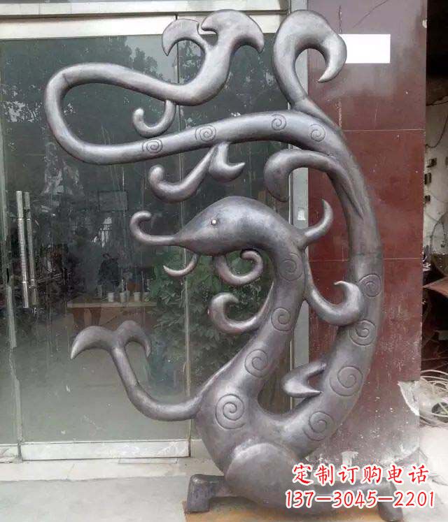 鹤壁抽象蛇景观动物铜雕