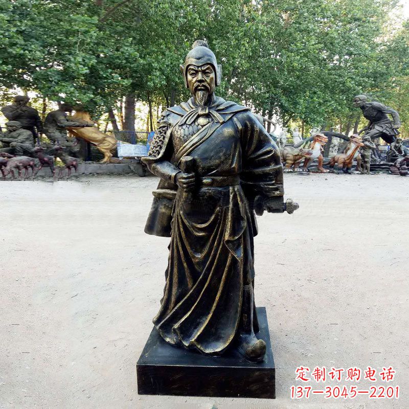 鹤壁李靖--初唐著名人物仿铜雕塑像