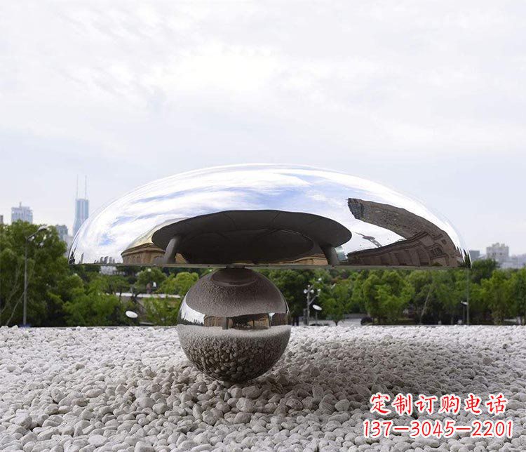 鹤壁蘑菇的梦想——不锈钢雕塑
