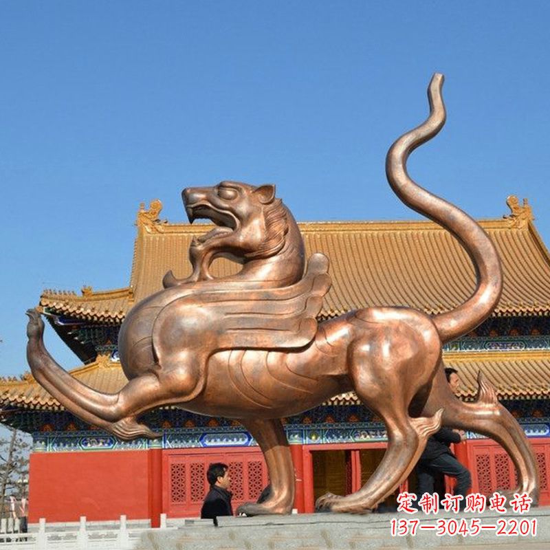 鹤壁纯铜白虎雕塑-景区园林神兽中国传统文化动物雕塑