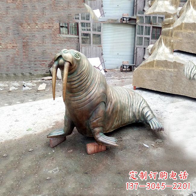 鹤壁纯铜海豹雕塑