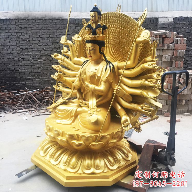 鹤壁精美纯铜千手观音雕塑