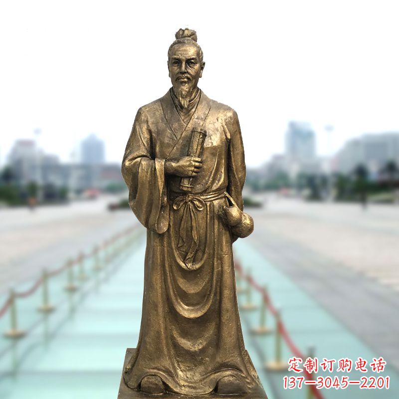 鹤壁纯铜张仲景铜雕塑