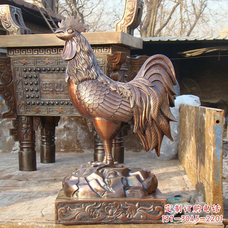 鹤壁精美纯铜生肖鸡雕塑