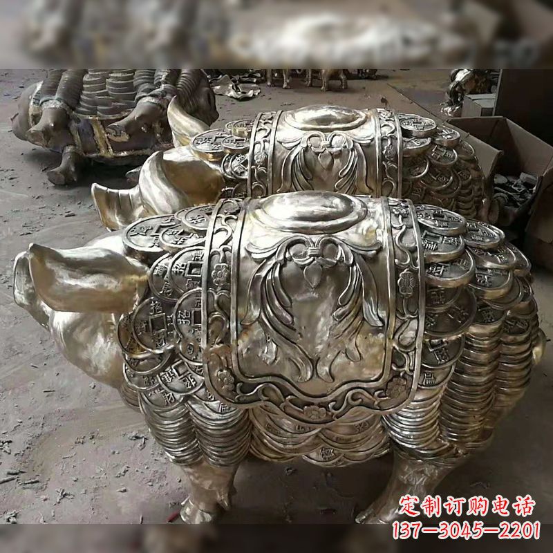 鹤壁纯铜铸造的招财生肖动物风水雕塑