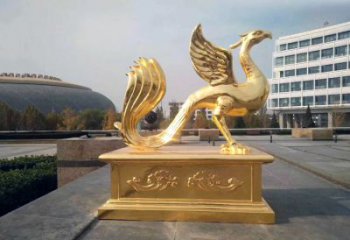 鹤壁城市广场的朱雀雕塑
