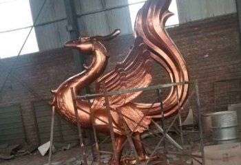 鹤壁朱雀神兽纯铜陵光神君雕塑