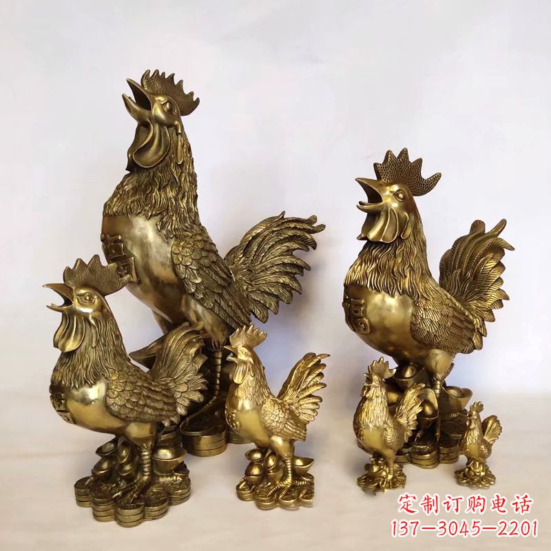 鹤壁鸡雕塑纯铜打造的精美艺术品