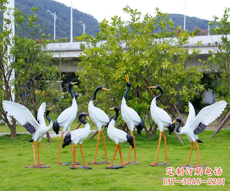 鹤壁促销仿真仙鹤动物雕塑