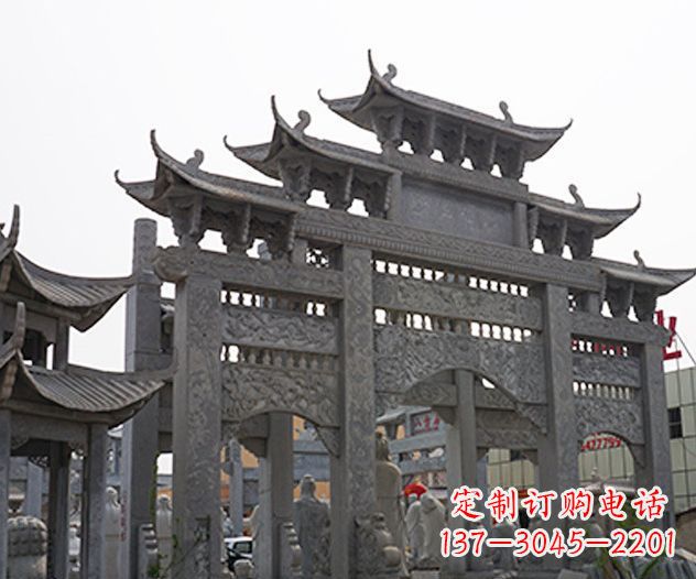 鹤壁牌坊石雕传承传统文化的艺术精品