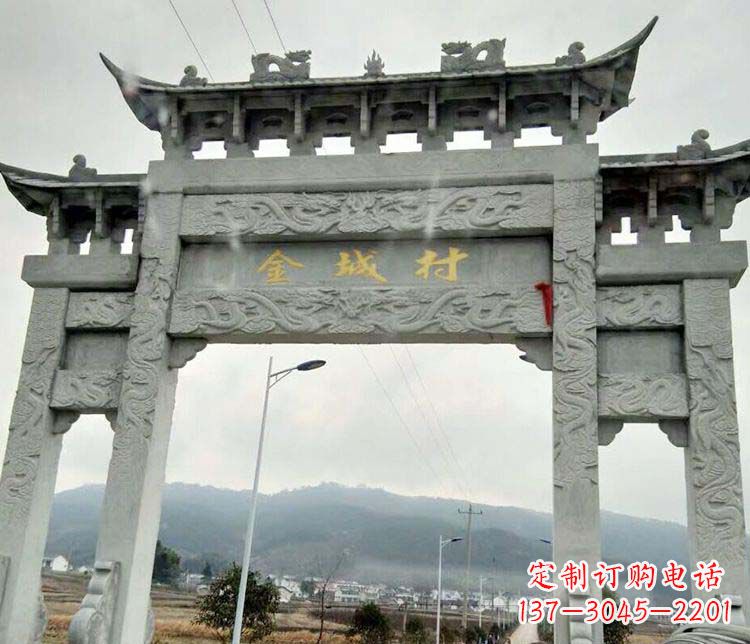 鹤壁该牌坊雕塑。