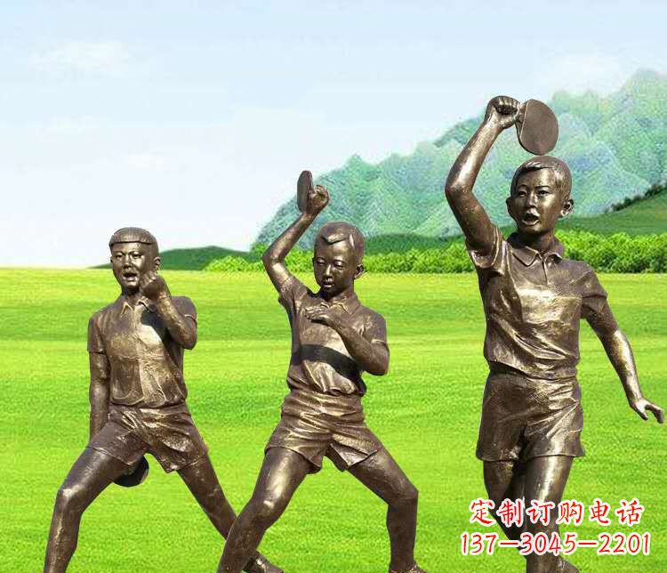 鹤壁乒乓球雕塑激发运动热情
