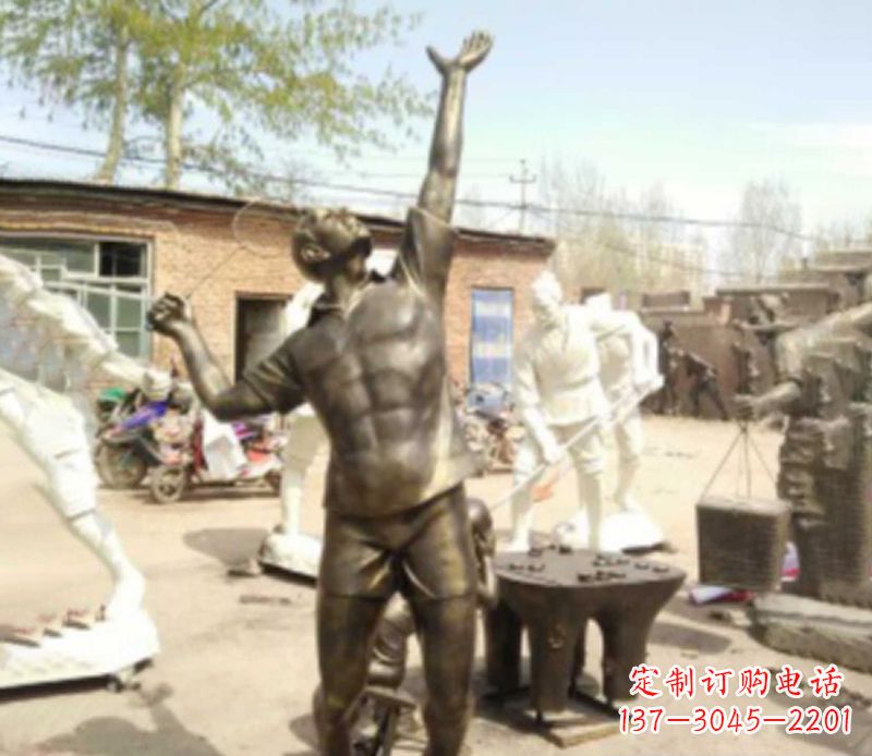 鹤壁羽毛球雕塑传承运动精神