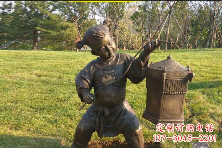 鹤壁灯笼雕塑点亮公园的精彩