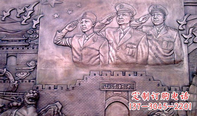 鹤壁献礼铜军人雕塑——赞美大好河山