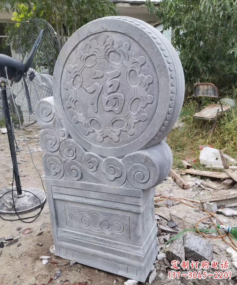 鹤壁大理石抱鼓石雕门墩的美丽