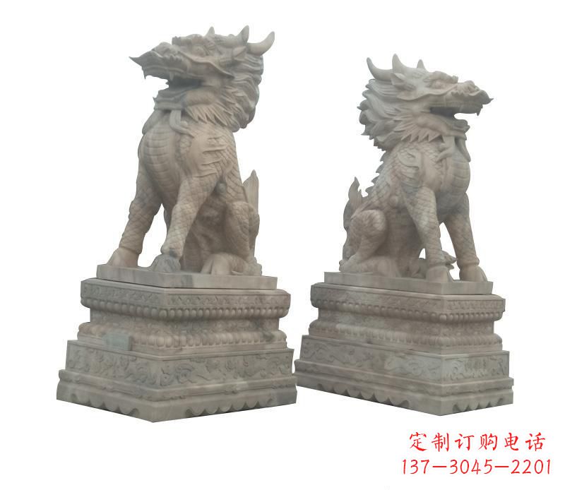 鹤壁大理石麒麟神秘之门的守护者