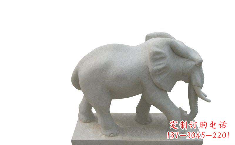 鹤壁大象雕塑大理石大象公园的精美艺术