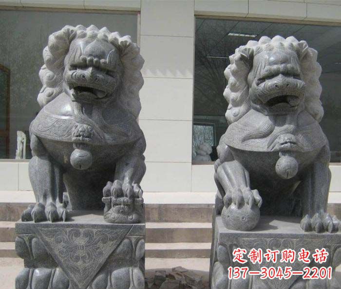 鹤壁大理石雕刻的狮子雕塑