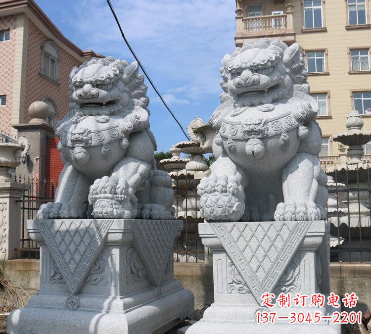 鹤壁大理石狮子雕塑,助您拥有完美的家居装饰