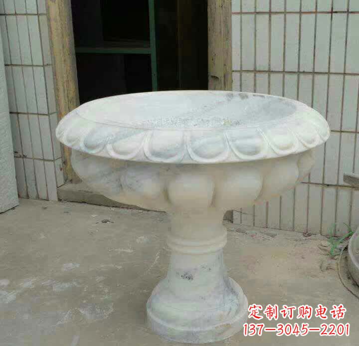 鹤壁大理石花盆雕塑精美绝伦,艺术风采